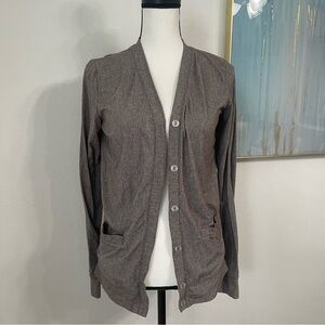 Free People FP Beach Brown Metallic Sweater Cardigan. Size S